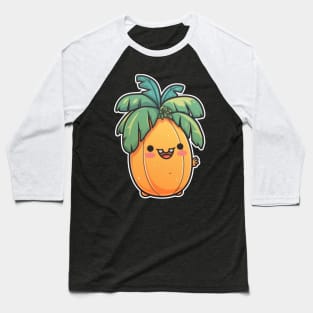 Kawaii Cute Papaya Juicy Fruit Art Baseball T-Shirt